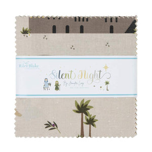 Silent Night 5 Inch Stacker by Jennifer Long of Bee Sew Inspired for Riley Blake Designs.