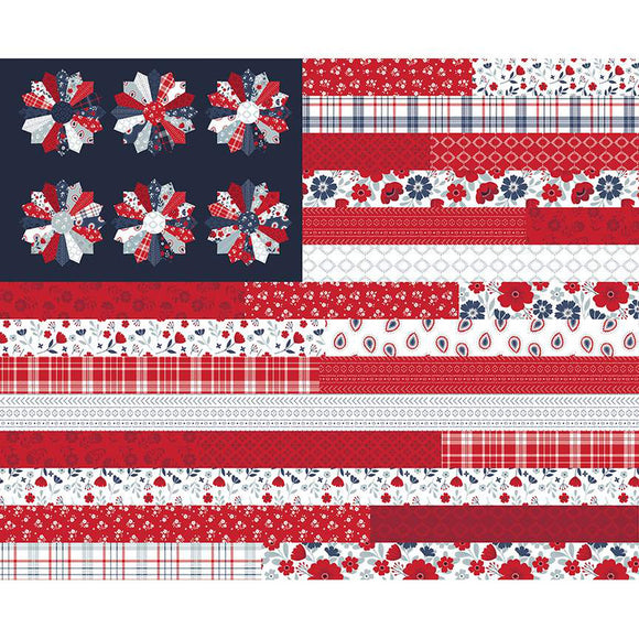 American Beauty Flag Panel by Dani Mogstad for Riley Blake Designs