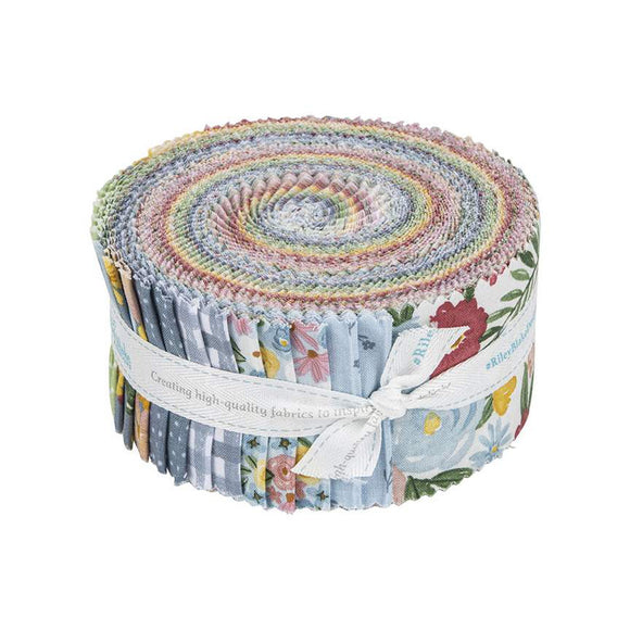Flower Garden 2.5 Inch Rolie Polie by Echo Park Paper Co. for Riley Blake Designs includes 40 pieces