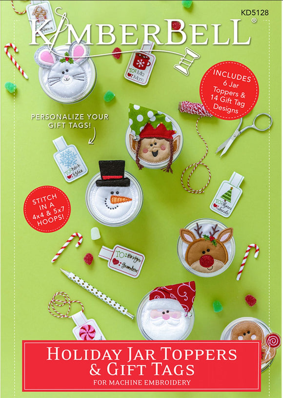 Kimberbell Holiday Jar Toppers & Gift Tags