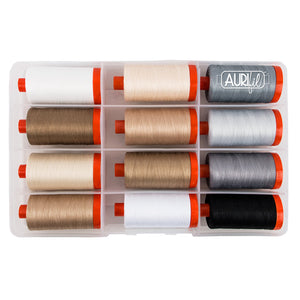 Aurifil Basics Collection by Mark Lipinski 12 spools of 50wt Cotton Thread