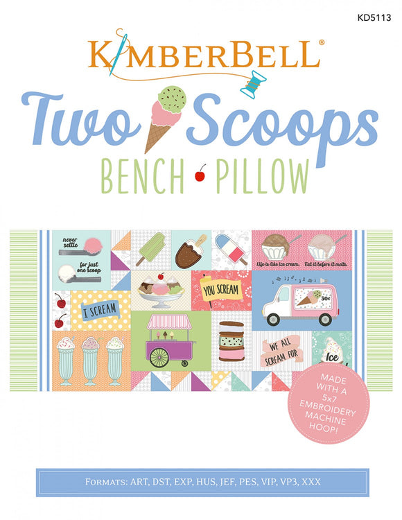 Kimberbell Two Scoops Bench Pillow KD5113