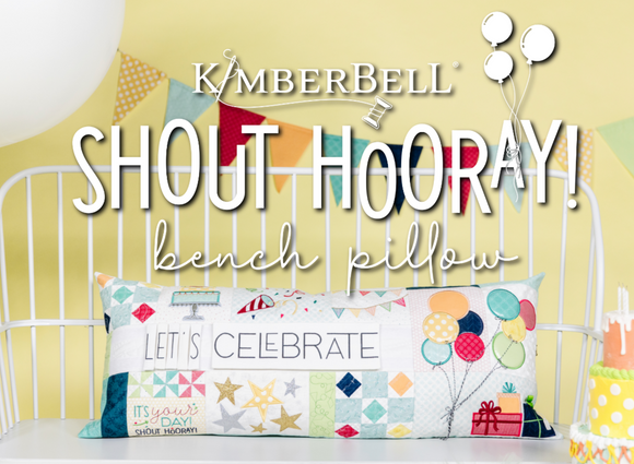 Kimberbell Shout Hooray! Bench Pillow Machine Embroidery CD