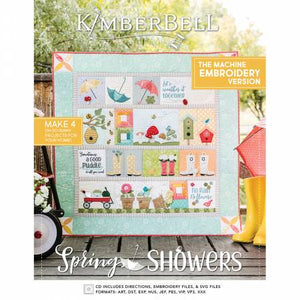 PREORDER Kimberbell Spring Showers Quilt, Machine Embroidery CD and Booklet