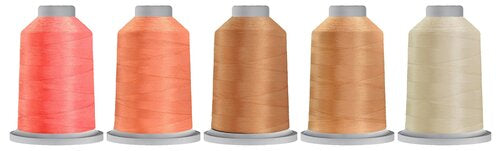 Peach Hab+Dash Glide 40wt Trilobal Polyester Thread 1100yd Spool Designer Curated Colors: Tango, Coral, Peach, Strawberry Blonde, Cream