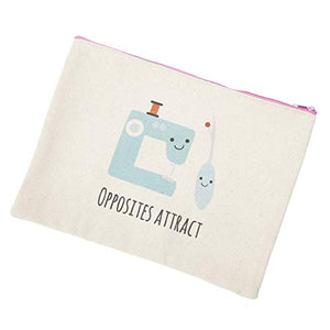Riley. Blake Opposites Attract Canvas Small Zipper Bag