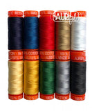 Kimberbell Designs Red White & Bloom Collection Thread Set by Aurifil 50wt 10 Small Spools (KC50LN10)