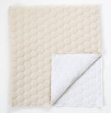 Kimberbell Quilted Pillow Cover Blank 19in x 19in Oat Linen Hexagon Quilt