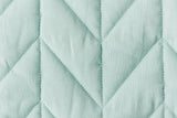 Kimberbell Quilted Pillow Cover Blank, Mist Blue Linen, Herringbone Quilting, finished size is 18x18