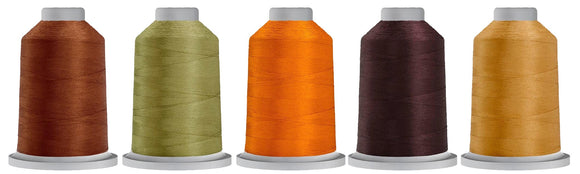 Hab+Dash Glide 40wt Trilobal Polyester Thread 1100yd Spool Designer Curated Colors: Hazel, Celery, Bronze, Wine, Dijon (AUTUMN)
