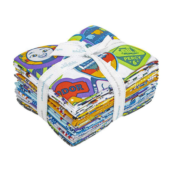 Full Steam Ahead with Thomas & Friends Fat Quarter Bundle includes 15 pieces